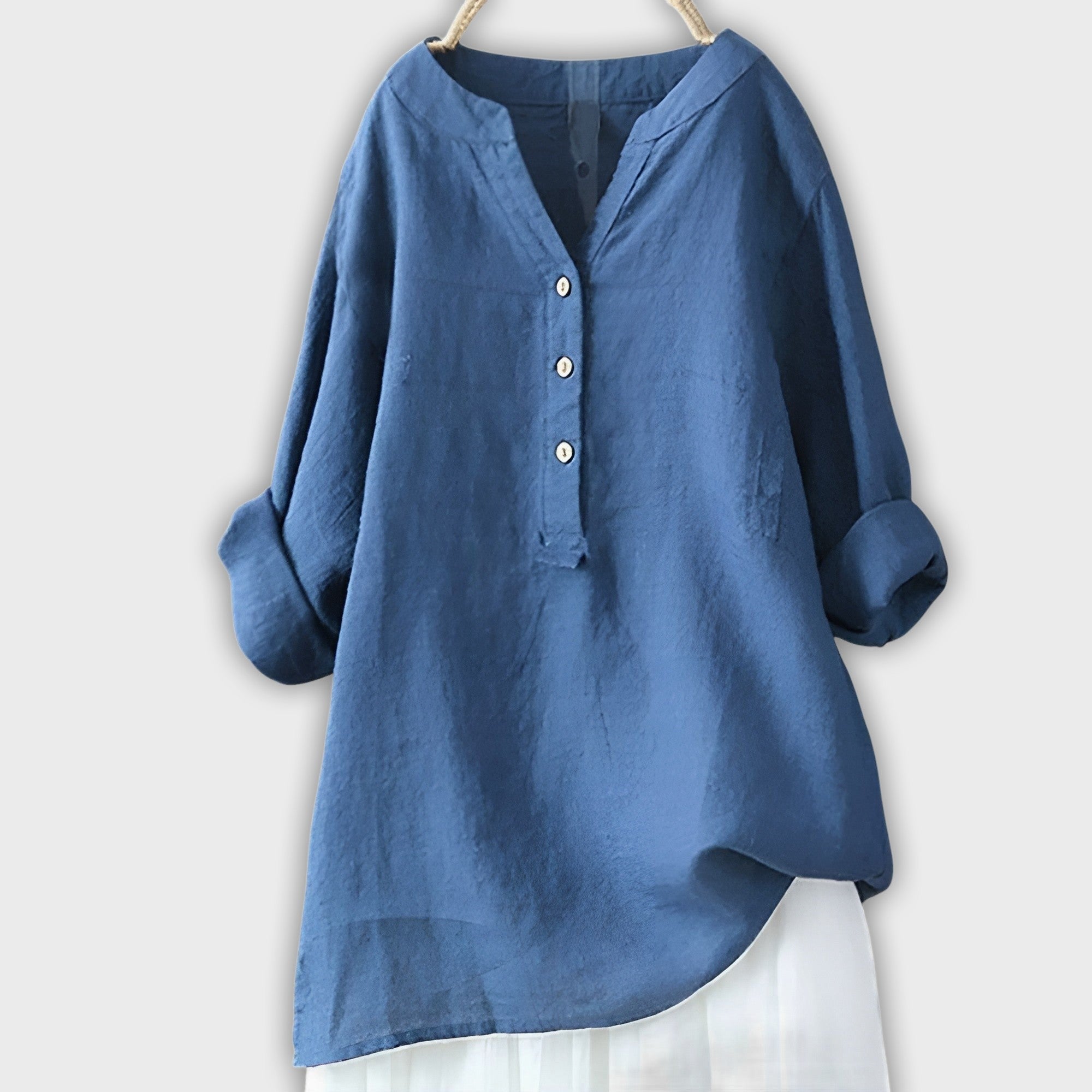 Lightweight Linen Shirt with Buttons – Freshness and Style