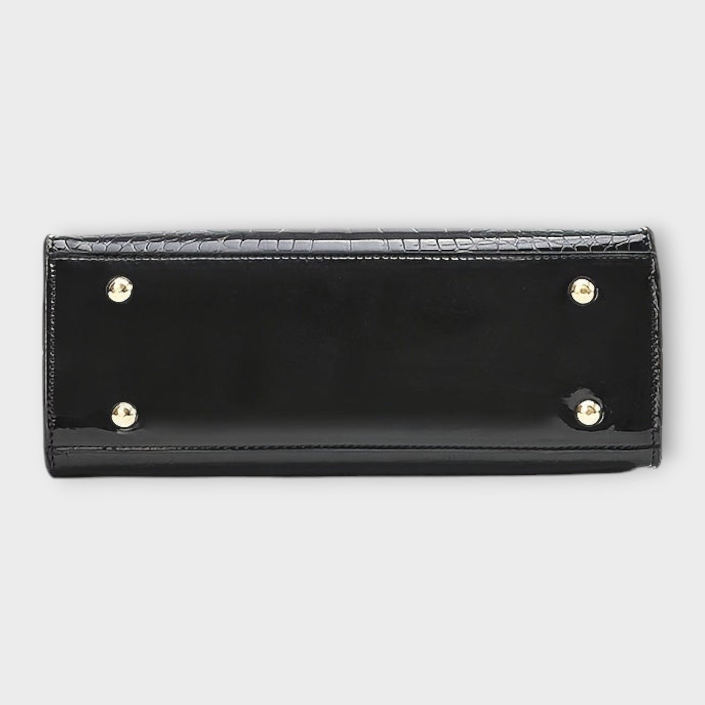Laura's Glossy Crocodile Pattern Handbag