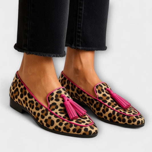Lena Printed Sneakers with Decorative Tassels
