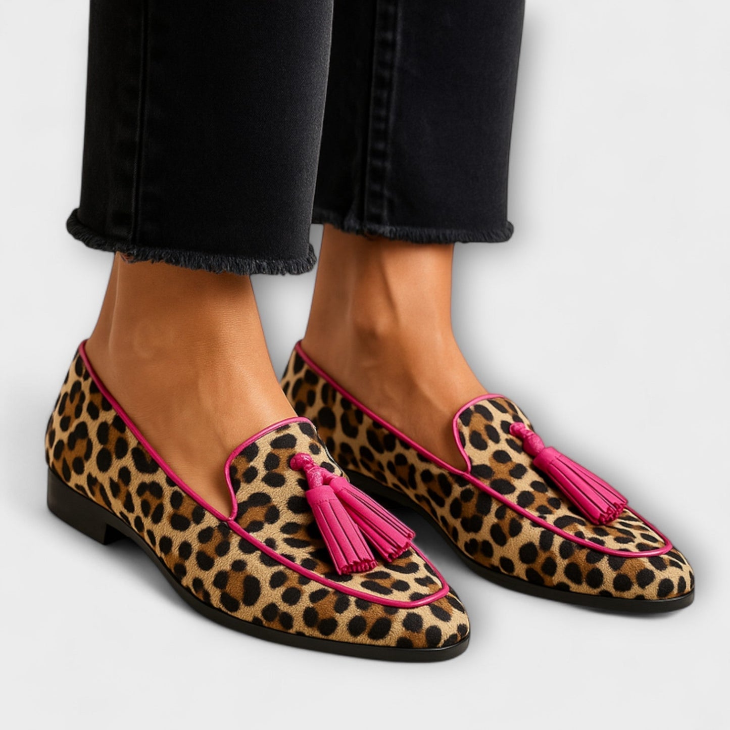 Lena Printed Sneakers with Decorative Tassels