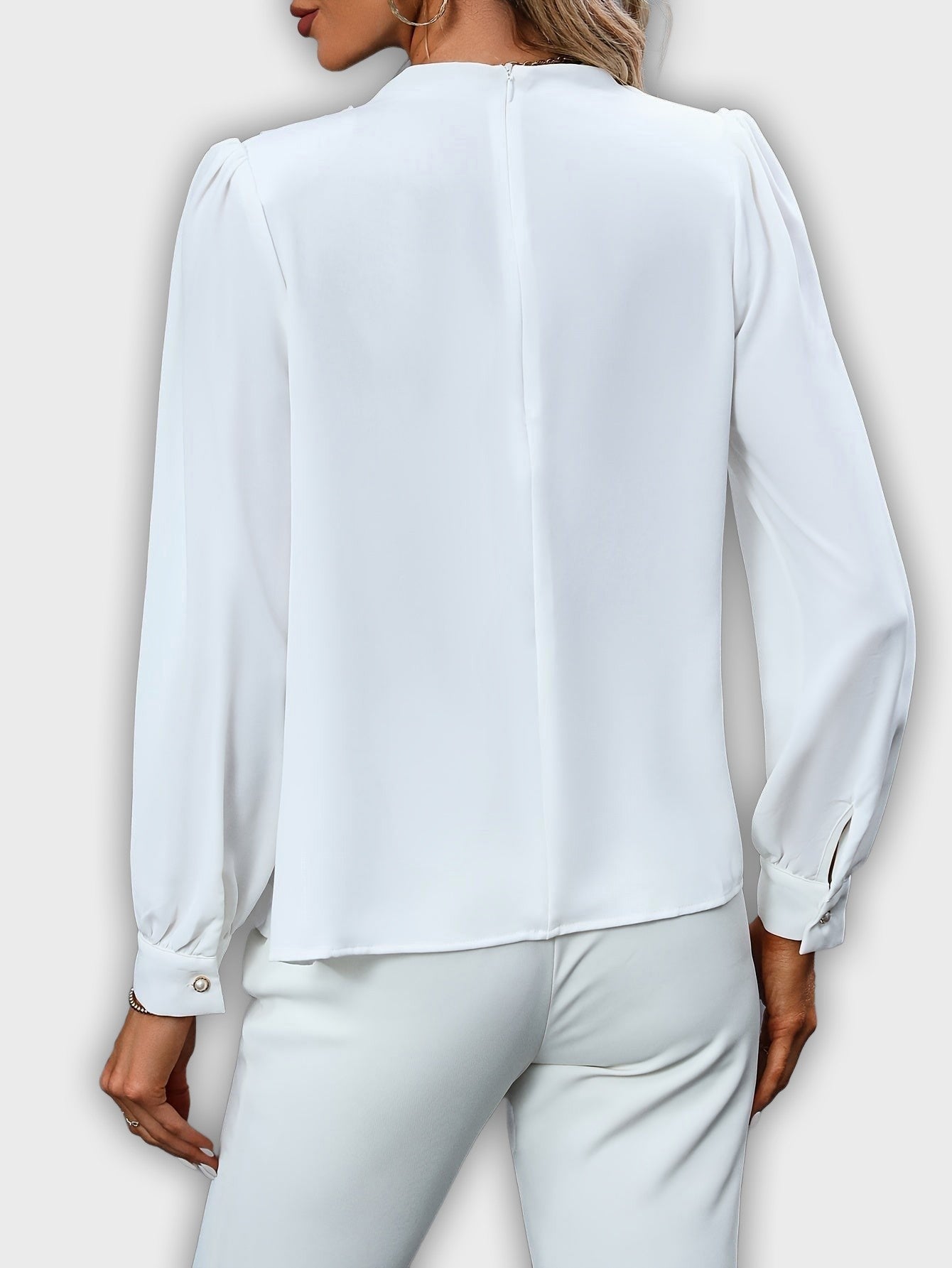 Elegant Shirt with High Collar