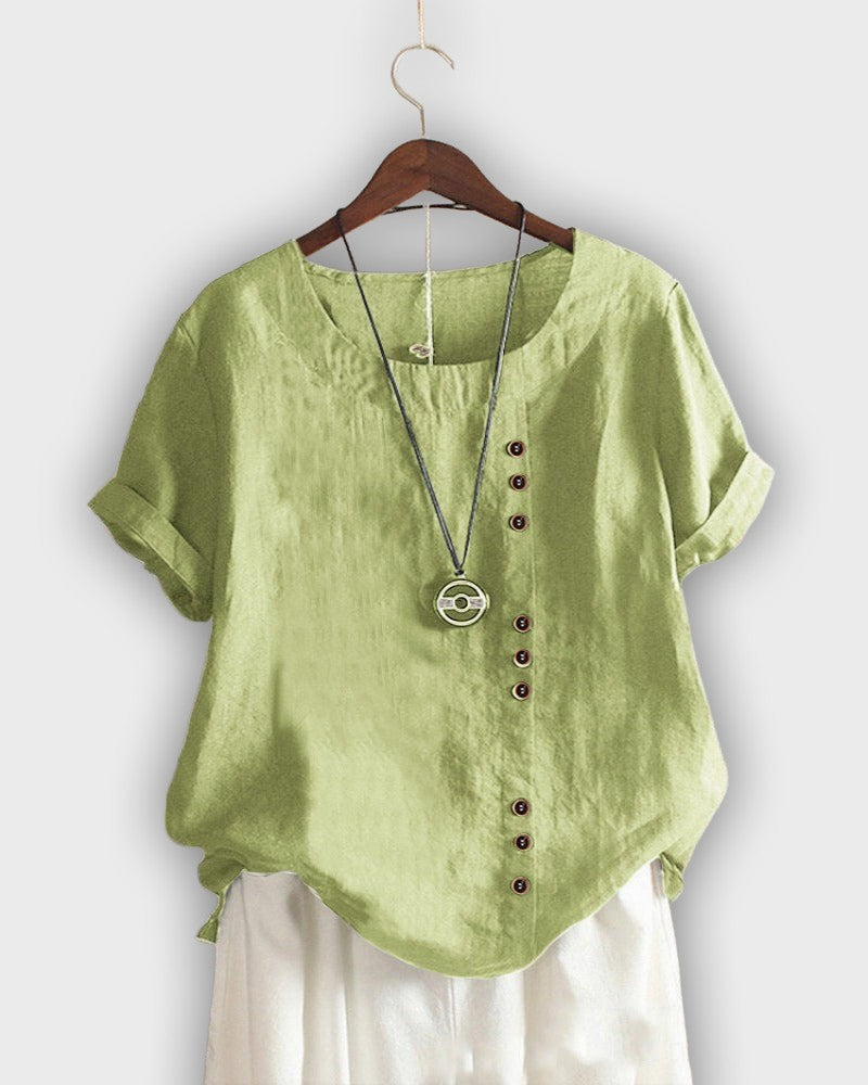 Elegant Women's Short Sleeve Shirt