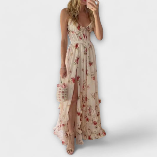 Hazel Dress with Elegant Floral Pattern
