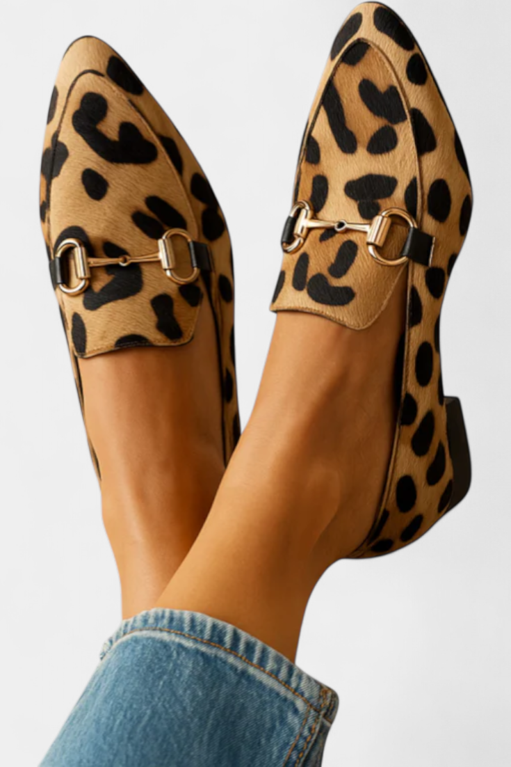 Lillian Moccasins with Metallic Buckle