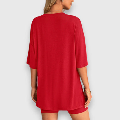 Malia – Oversized T-Shirt and Shorts Lounge Set
