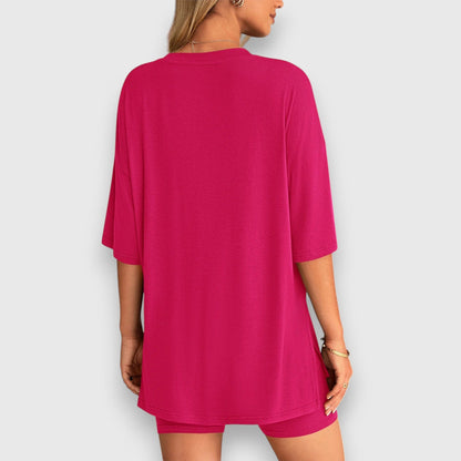 Malia – Oversized T-Shirt and Shorts Lounge Set