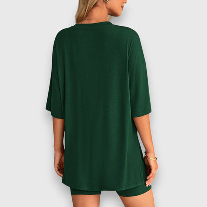 Malia – Oversized T-Shirt and Shorts Lounge Set