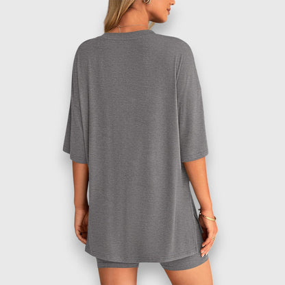 Malia – Oversized T-Shirt and Shorts Lounge Set
