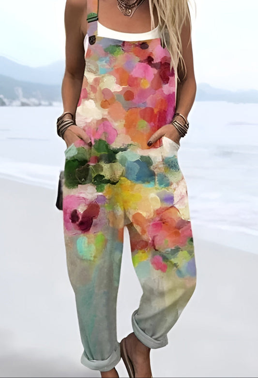 Ingborg™ | Colorful Water Blossom Overalls