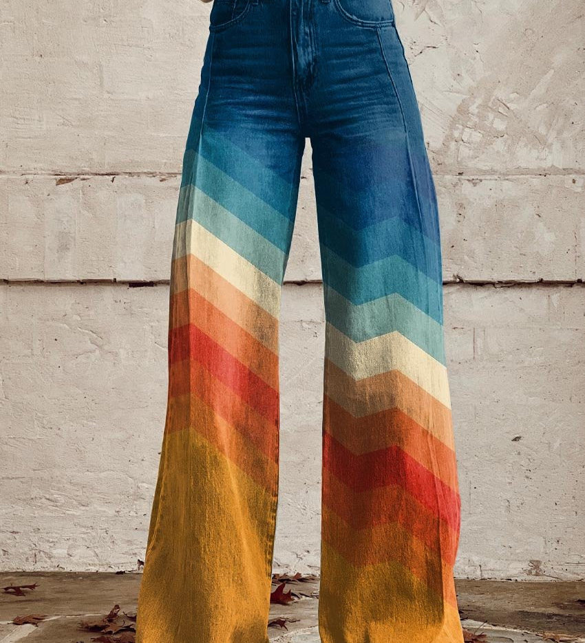 LÉA | Elegant and Modern Zigzag Retro Trousers