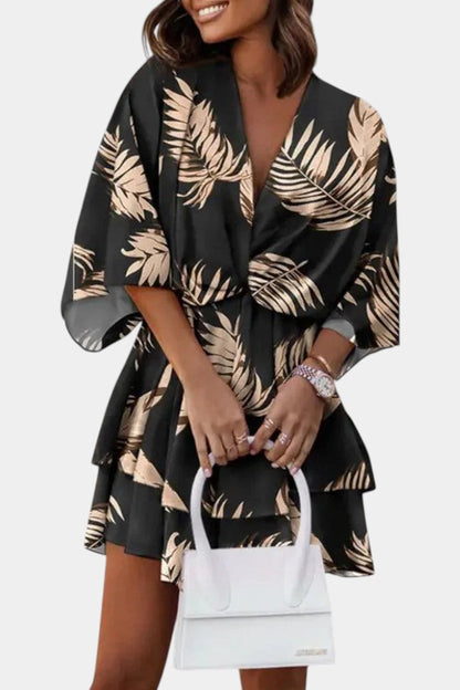 Eliza Mini Dress with Front Tie and Details