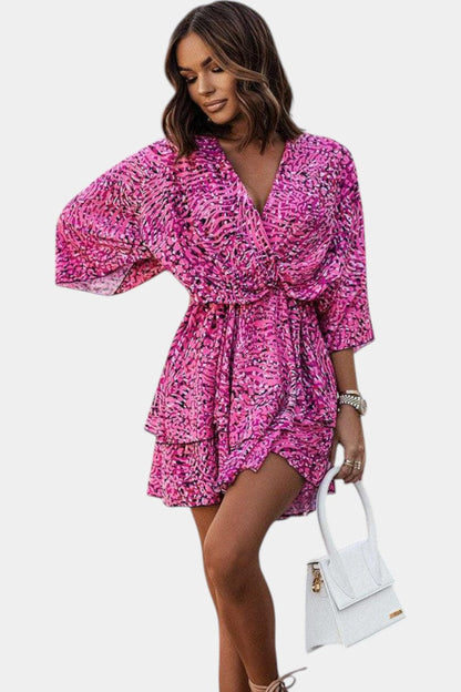 Eliza Mini Dress with Front Tie and Details