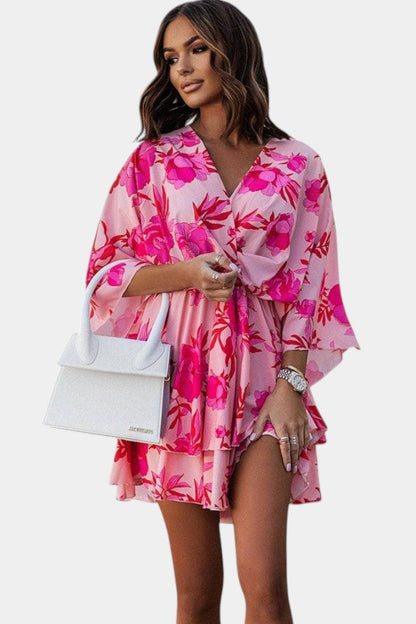 Eliza Mini Dress with Front Tie and Details