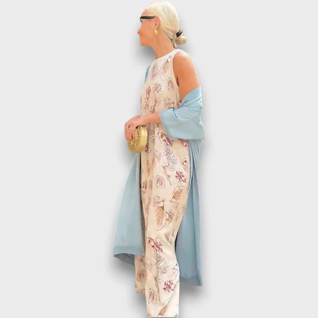 Alberia – Maxi Dress with Cardigan