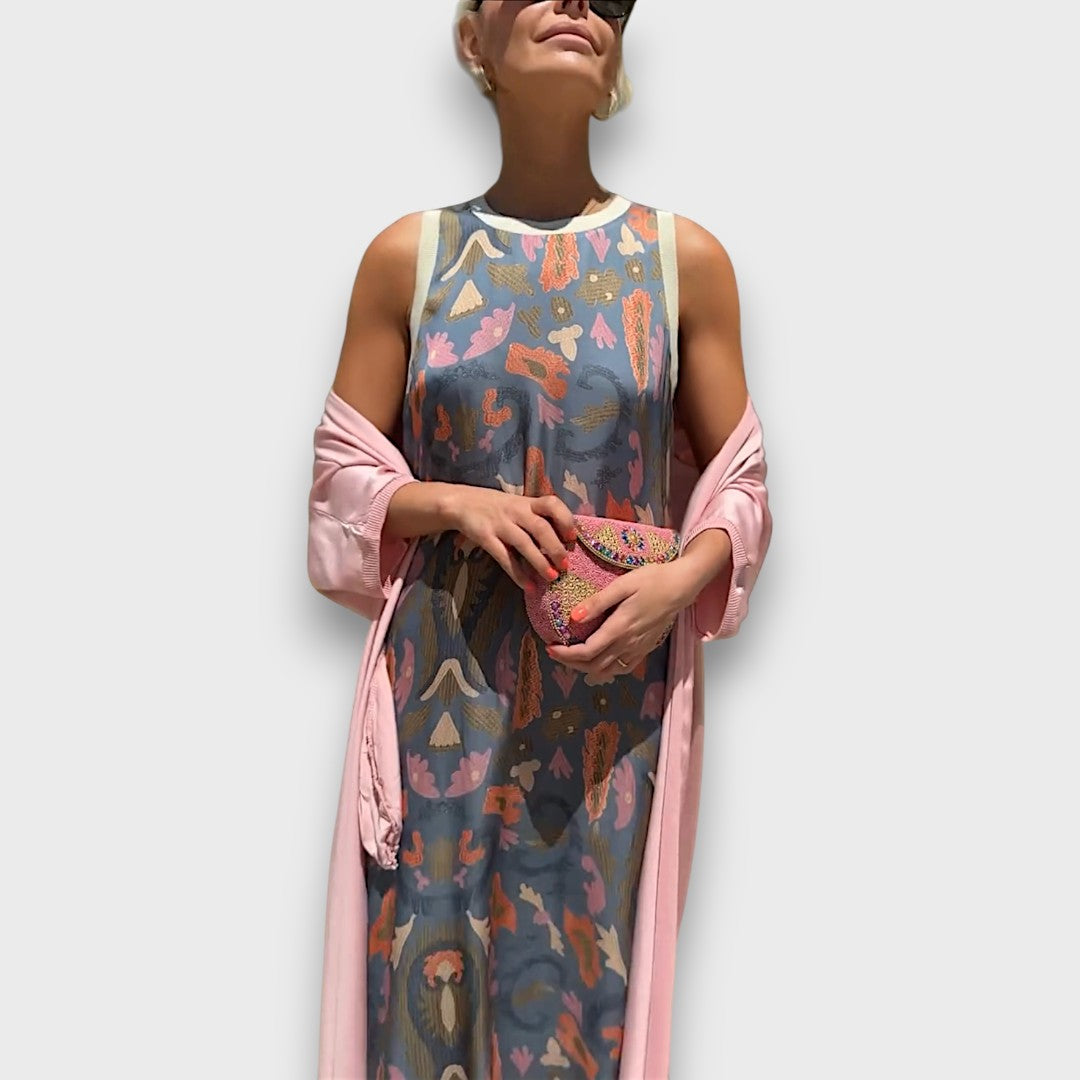 Alberia – Maxi Dress with Cardigan
