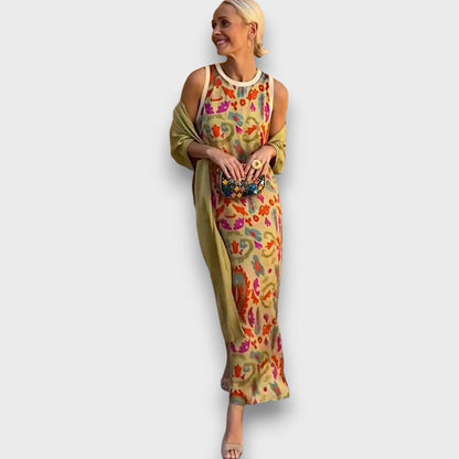 Alberia – Maxi Dress with Cardigan