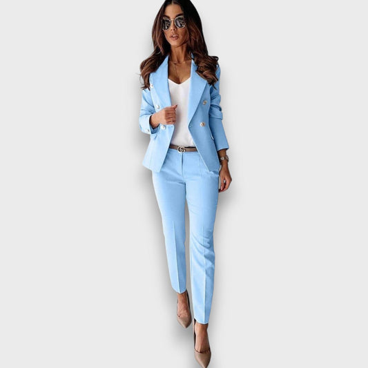 Laura – Blue Suit with a Feminine Line