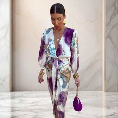 Valeria | Elegant Dress with Waist Tie