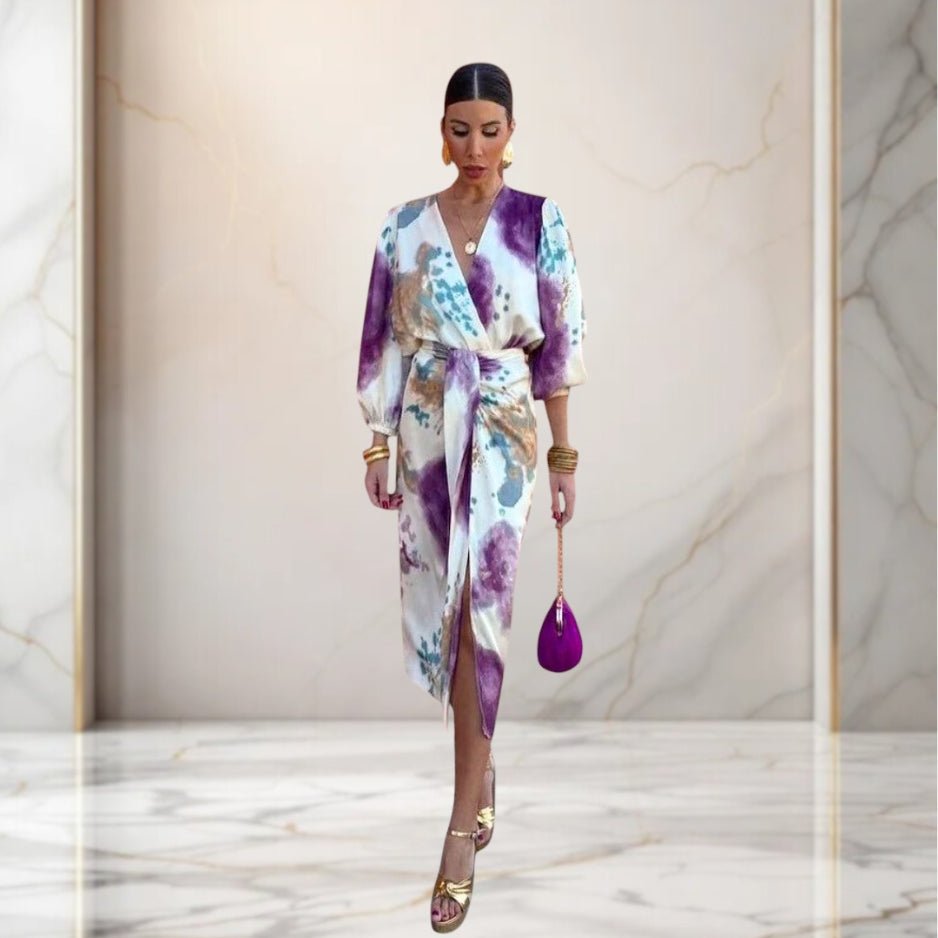 Valeria | Elegant Dress with Waist Tie