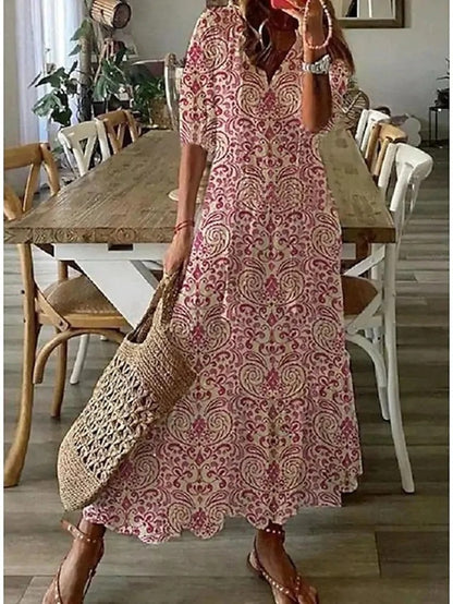 Ava - Elegant Boho Dress with Belly Coverage